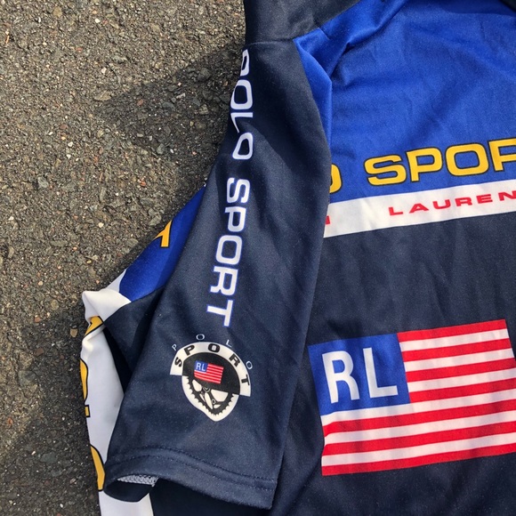 SUPER RARE VINTAGE POLO SPORT CYCLING SHIRT - Picture 4 of 4